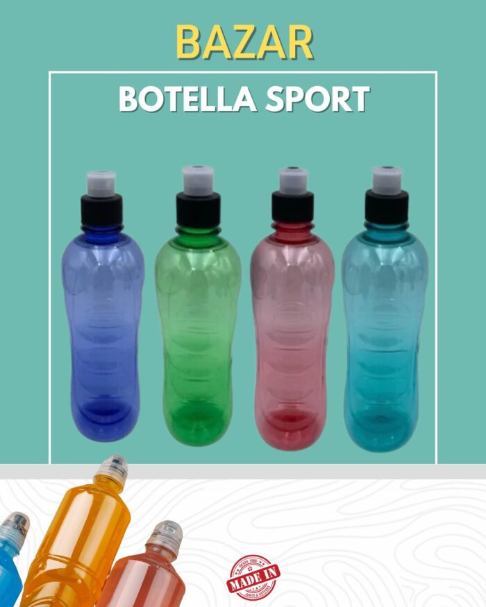 Botella Deportiva de Plástico con Pico – Hidratación práctica y segura