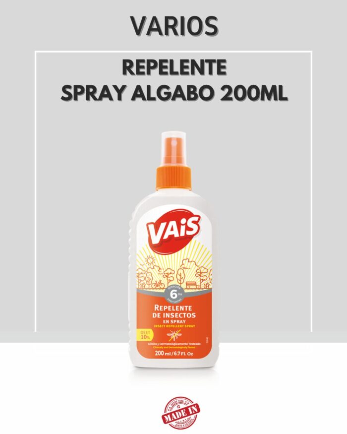 Repelente en Spray Algabo 200 ml – Protección efectiva para toda la familia