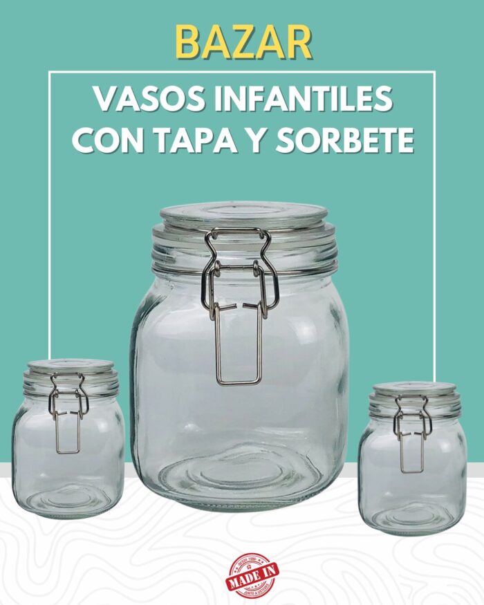 Frasco de Vidrio 1000 ml – Almacená con estilo y practicidad